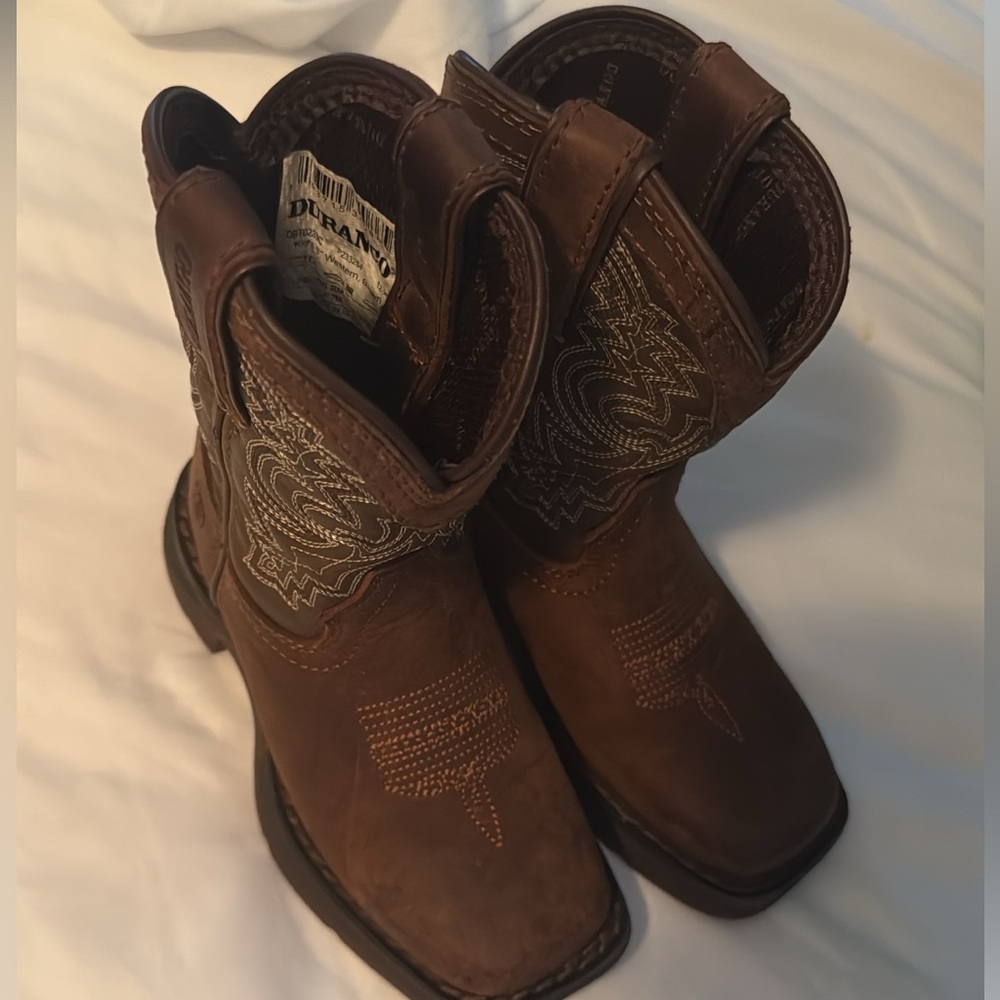 Durango Kids Rustic Brown Cowboy Boots